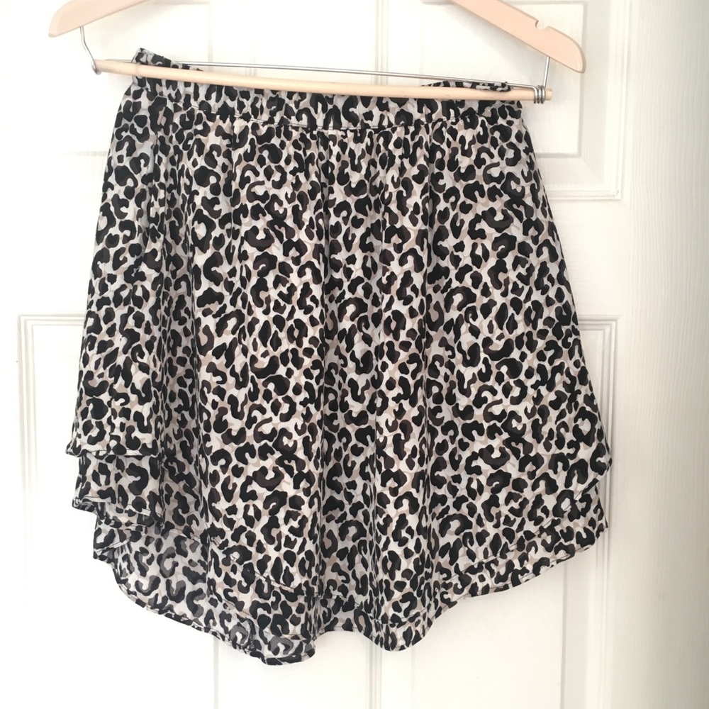 Layered mini skirt